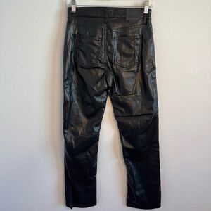 Derek‎ Lam Crosby 10 Women’s Black Faux Leather & Denim Pants Size 25